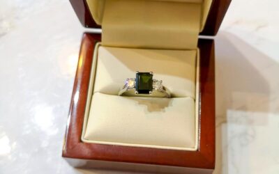 Dark Green Tourmaline Ring